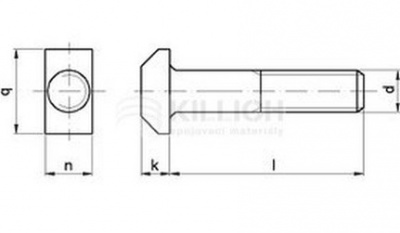 M10x30 PLAIN 4.6 T-head bolts DIN 261