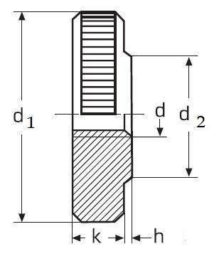 M10 PLAIN /5/ Knurled thumb nuts, thin type DIN 467