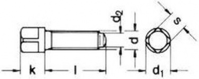 M16x60 10.9 PLAIN Square head bolt, half dog point with collar, oval half dog point DIN 480