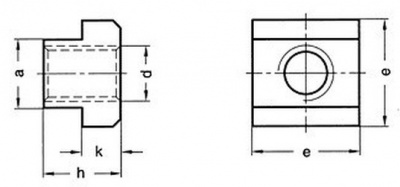 M20x22x70 PLAIN /10/ T-slot nuts DIN 508 long type