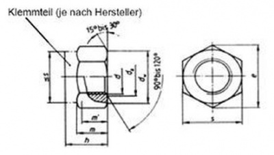 M10 ZINC /8/ Prevailing torque type hexagon nuts all metal DIN 6925