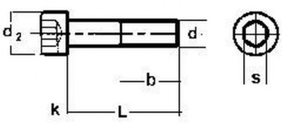 Nr.6-32x1/2 UNC A2 STAINLESS STEEL Hexagon socket head cap screws DIN 912