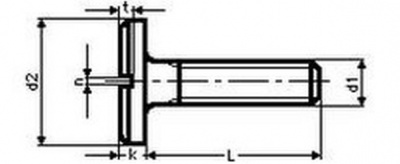 M6x12 ZINC Slotted Pan Head Screws With Large End DIN 921