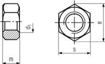 M10 PLAIN /10/ Hexagon nuts ISO 4032