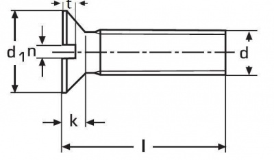 M4x18 polyamid Slotted countersunk head screws DIN 963