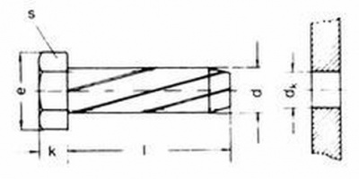 m5x10 ZINC Thread cutting screws, hexagon head DIN 7513A