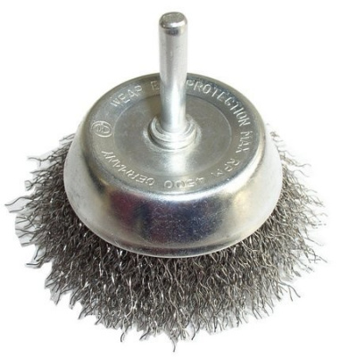 Cup brushes, crimped wire with shank, diam. 63mm, wire 0.3mm K063H030VS