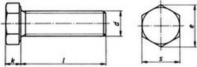 bolt M16x45 8.8 HOT DIP GALVANIZED hexagonal head, full thread, ISO 4014