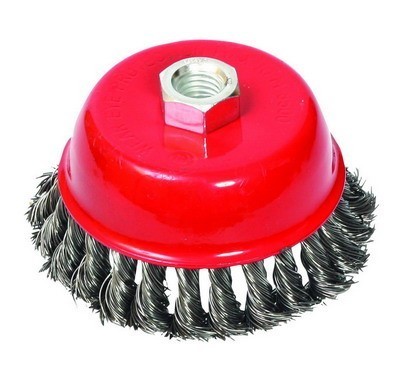 Cup brush knotted 65mm wire 0.5mm