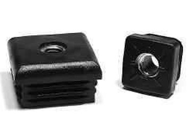 50x40 1-2mm Square insert with metal thread M10 J30 BLACK