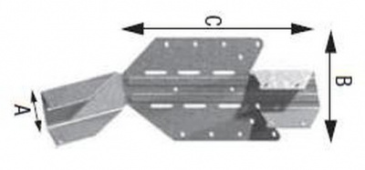 Joist hunger Inclined And obligue LSSU 41 90x230x216x1,5