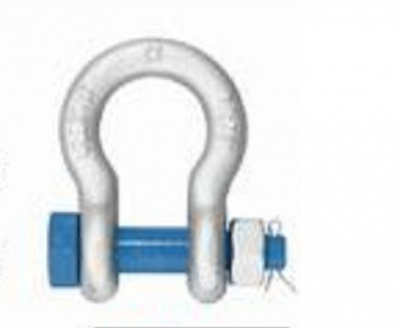 High tensile bow shackle 10 3/8'' HOT DIP GALVANIZED material Ck 45, safety factor 6 - WLL 1000kg