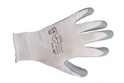 Gloves ABRAK seamless nylon knit covered Nitrile size 10