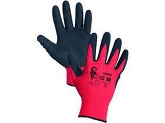 Gloves ALVAROS PU BLACK coated size 9