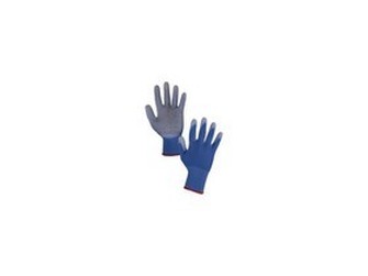 Gloves BRITA DOTS PU/PVC coated size 8-9 blue