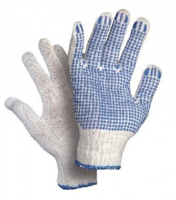Gloves FALO with blue PVC dots size 10