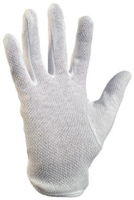 Gloves MAWA cotton jersey with dots size 10