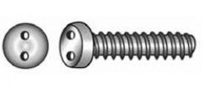 security screw M6x30 STAINESS STEEL TWO-HOLE-DRIVE, metric-thread, panhead