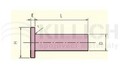 3x20 Zinc Rivets for break and clutch linings, flat head DIN 7338A