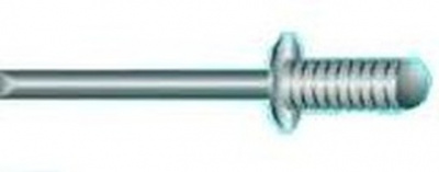 4.0x6 A2/A2 Blind rivet flat head with grooved mandrel DIN 7337 A ISO 15983