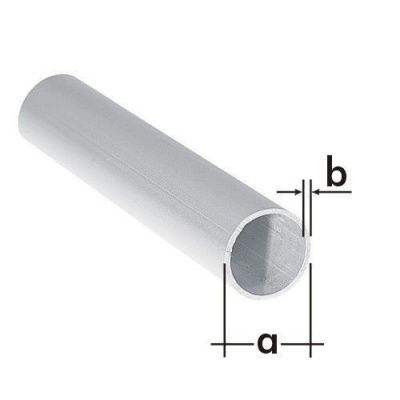 Hollow aluminium section, circular d.16x1x1m 773211