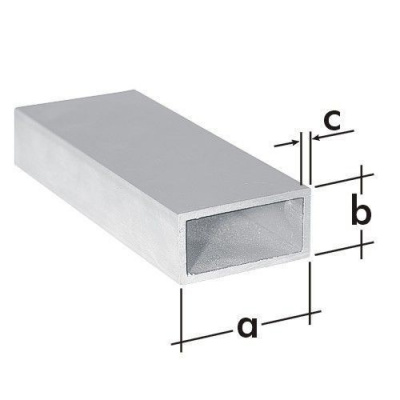 Hollow aluminium section, recrangular d.20x10x1.5x1m 771511