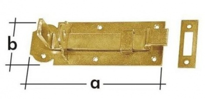WZW 120 Closing door bolt, folded 120x45x5.0mm